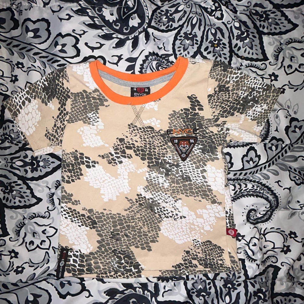 Boys' Beige and Orange Camo T-Shirt